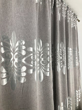 Draperie Rustic gri cu broderie argintie Perdele de Poveste